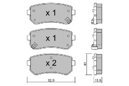Комплект тормозных колодок, дисковый тормоз AISIN купить